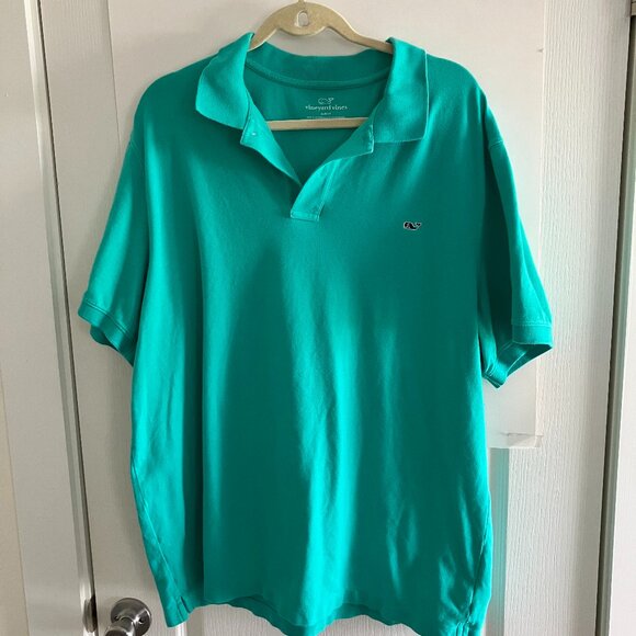Vineyard Vines Slim Fit Polo Shirt Mens Size XXL Teal/Green Color. - Picture 1 of 12